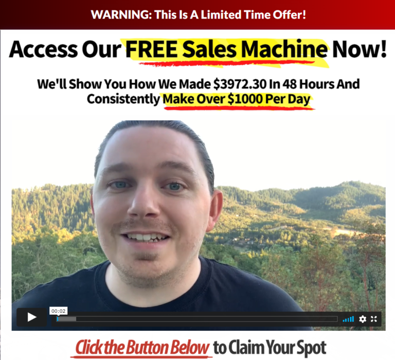 FREE Sales Machine – $1k Per Day